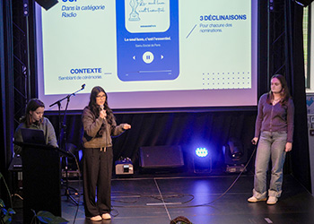 Présentation de contenus mobiles (Reels, TikTok) par nos étudiants Community Managers.